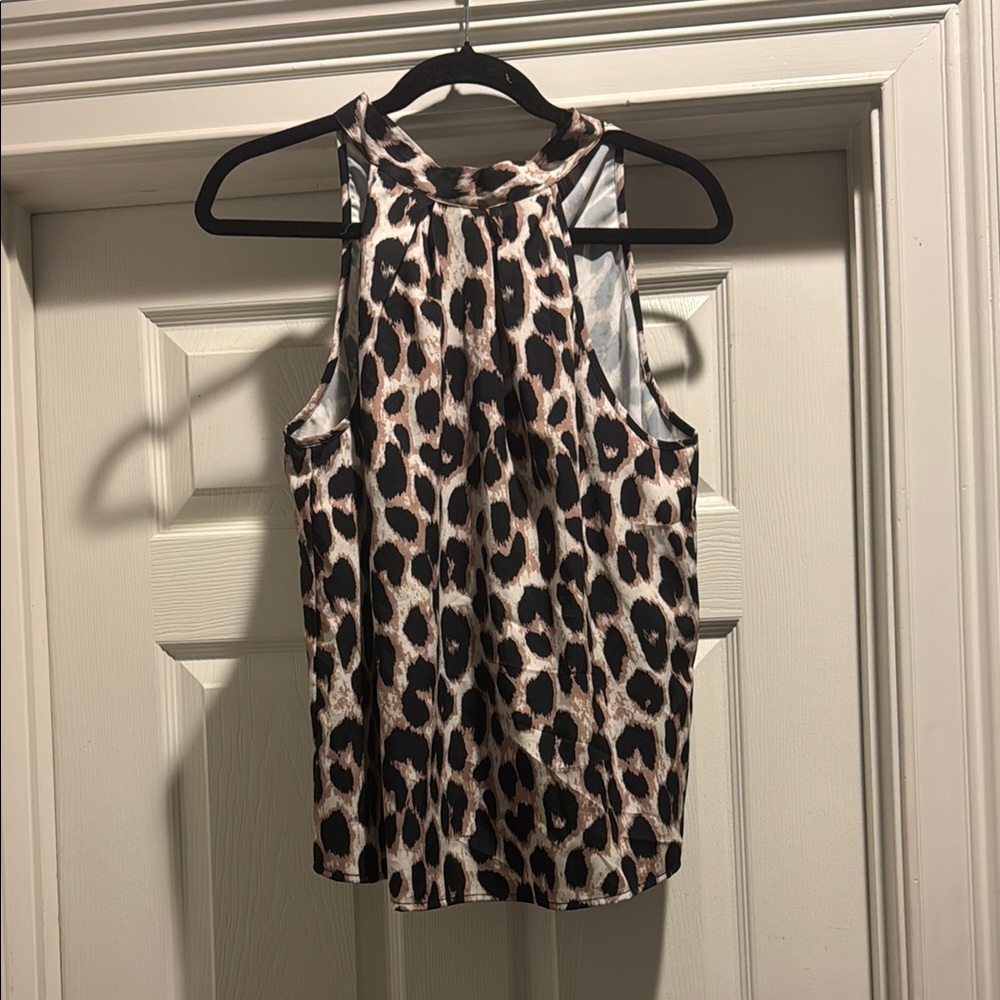 SHEIN Brown and Black Fitted Tank Top